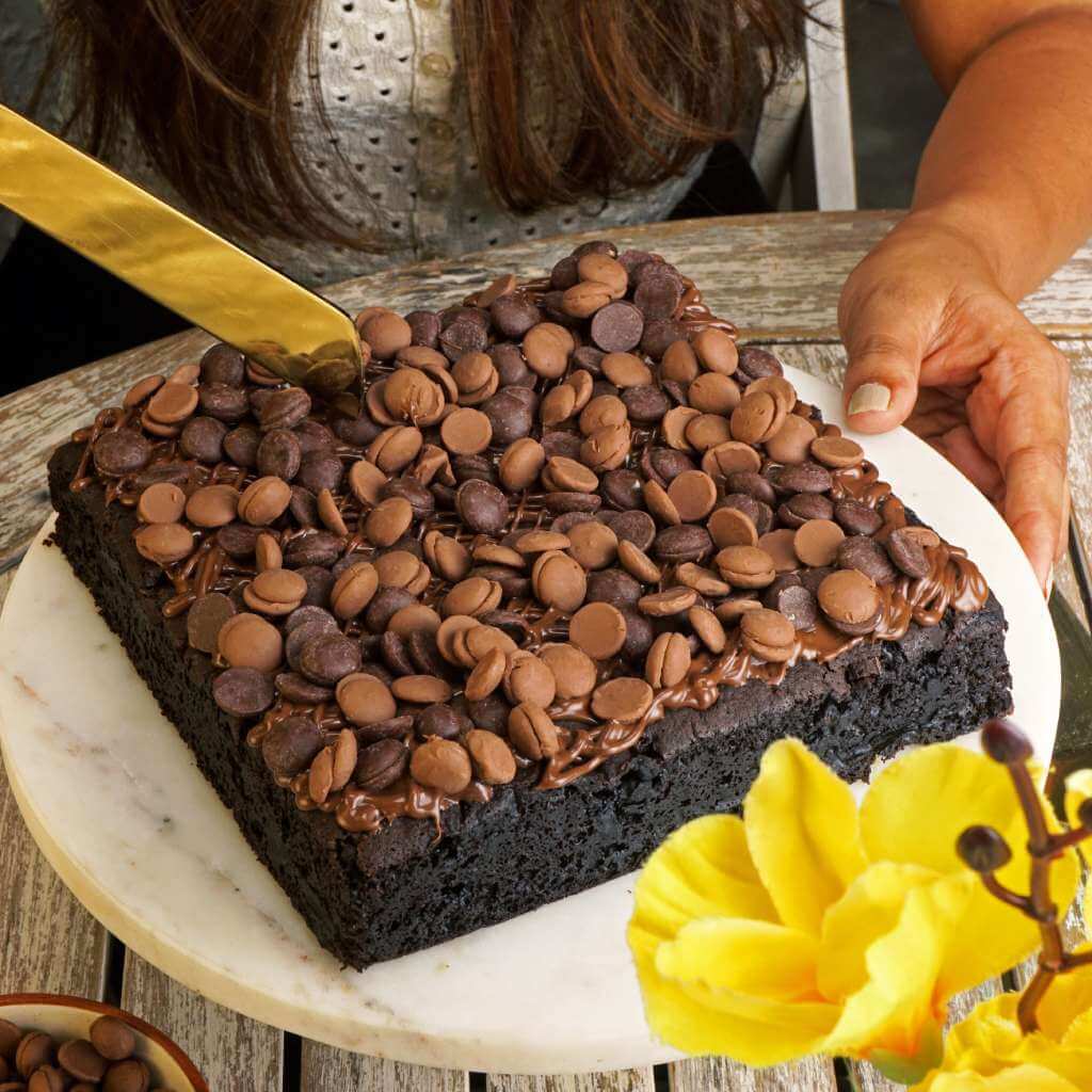 belgian milk chocolate brownie cake